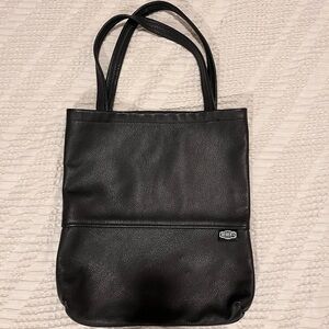 Grey Leather Tote Bag Made in Canada